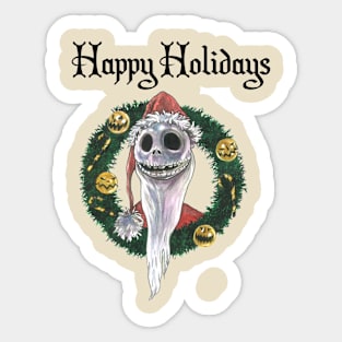 Jack Skellington Happy Holidays Sticker